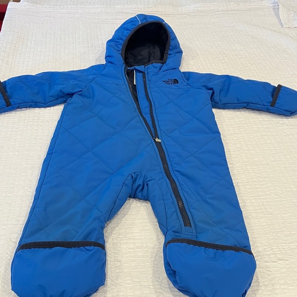The North Face Other - The North Face Kids Blue Quilted Footie
